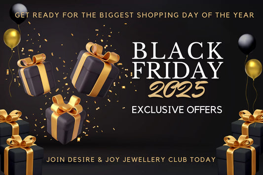 Black Friday 2025 promotional banner with presents and balloons on a black background.