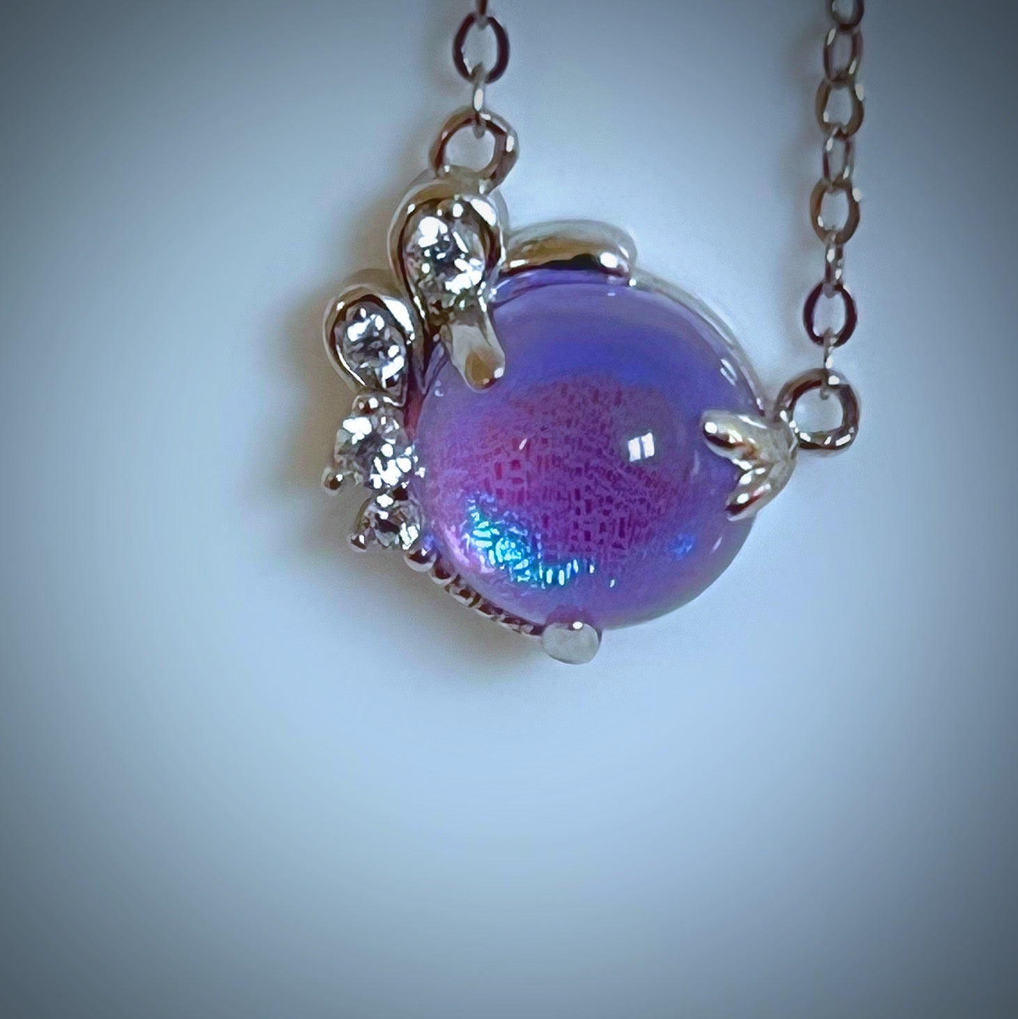  Blue Moon Pendant Necklace Sterling Silver 925