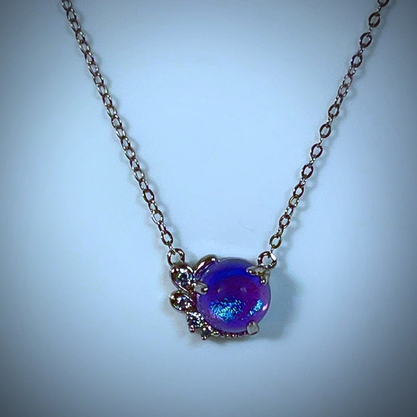  Blue Moon Pendant Necklace Sterling Silver 925