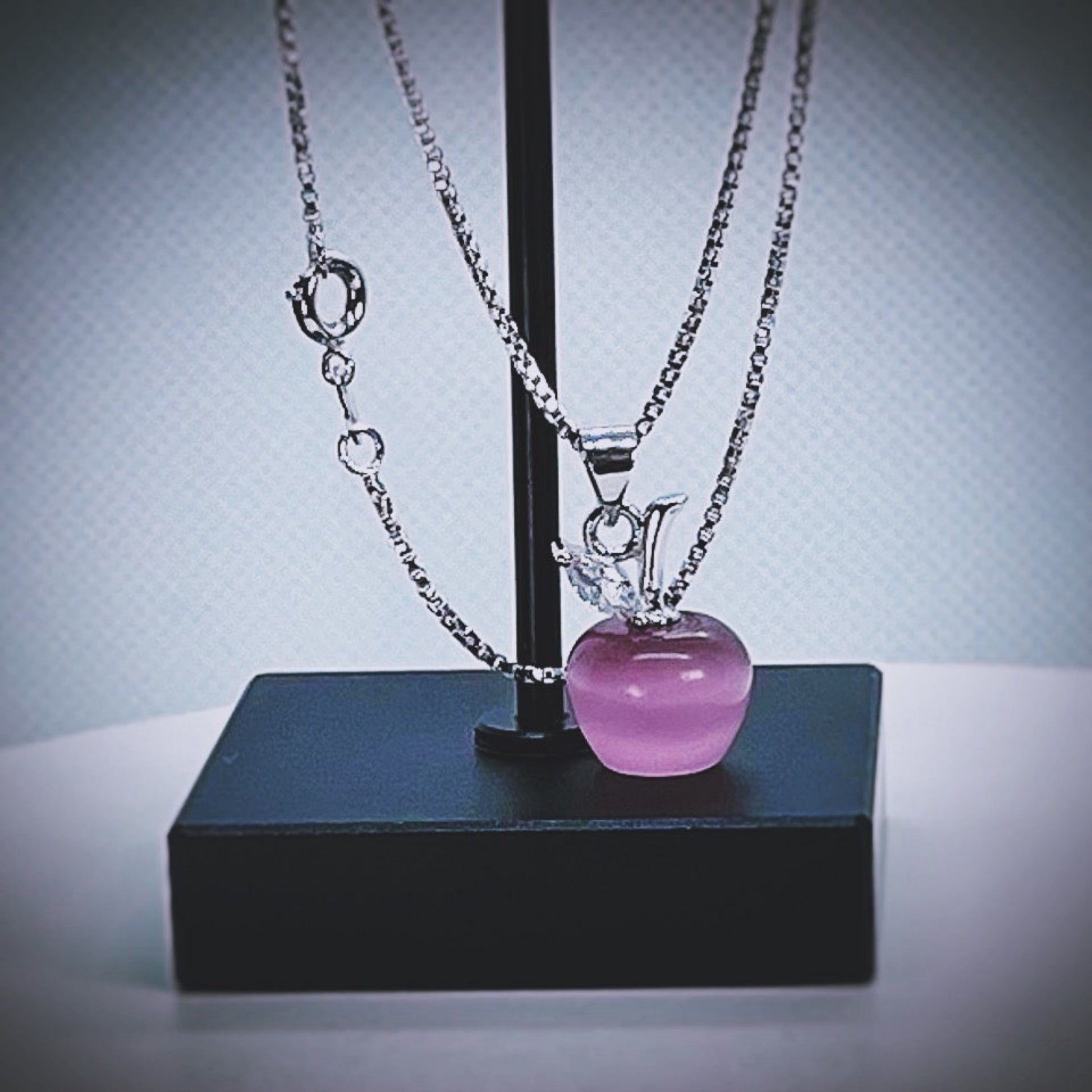 Pink Apple Necklace Sterling Silver 925